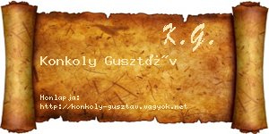 Konkoly Gusztáv névjegykártya