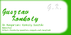 gusztav konkoly business card